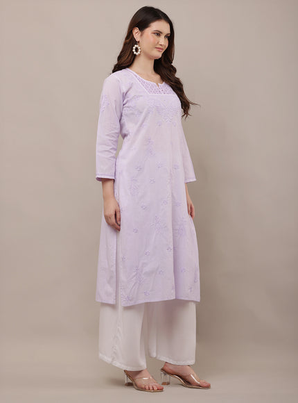 Women Chikankari Embroidered Straight Kurta