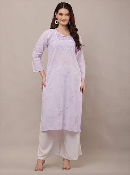 Women Chikankari Embroidered Straight Kurta