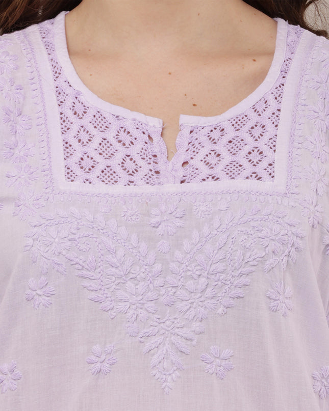 Women Chikankari Embroidered Straight Kurta