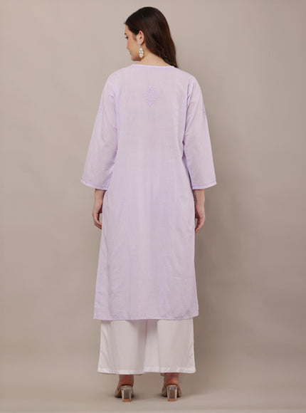 Women Chikankari Embroidered Straight Kurta