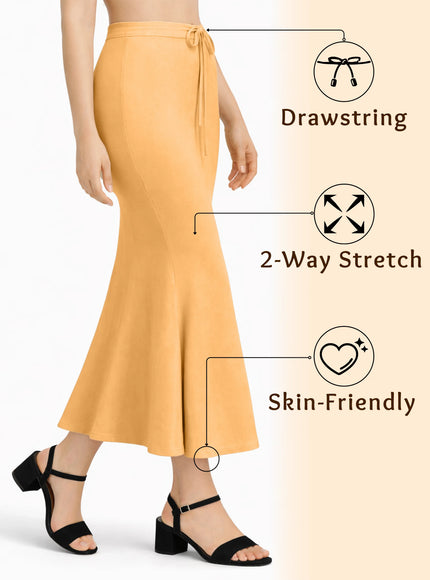 Saree Shapewear Petticoat for Women, Stretchable Cotton Blend