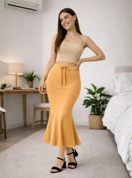 Saree Shapewear Petticoat for Women, Stretchable Cotton Blend