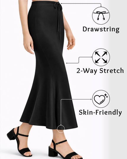 Saree Shapewear Petticoat for Women, Stretchable Cotton Blend
