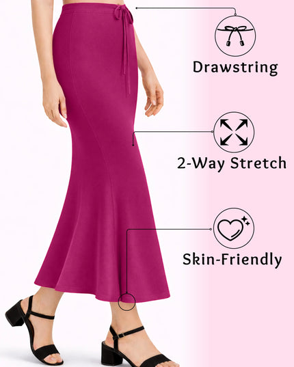 Saree Shapewear Petticoat for Women, Stretchable Cotton Blend