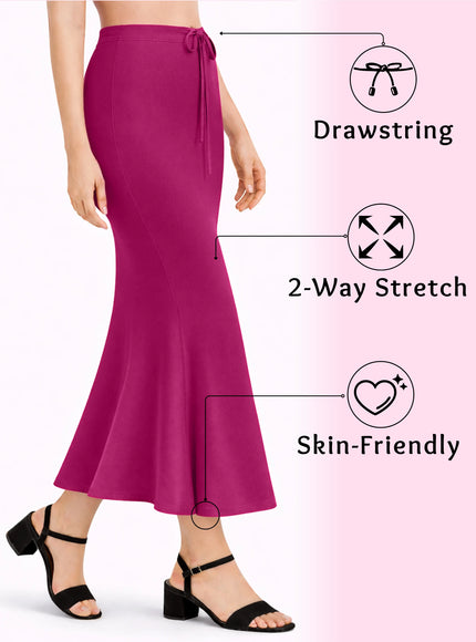 Saree Shapewear Petticoat for Women, Stretchable Cotton Blend