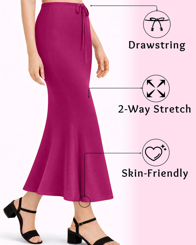 Saree Shapewear Petticoat for Women, Stretchable Cotton Blend