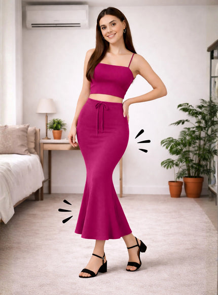 Saree Shapewear Petticoat for Women, Stretchable Cotton Blend
