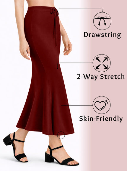 Saree Shapewear Petticoat for Women, Stretchable Cotton Blend