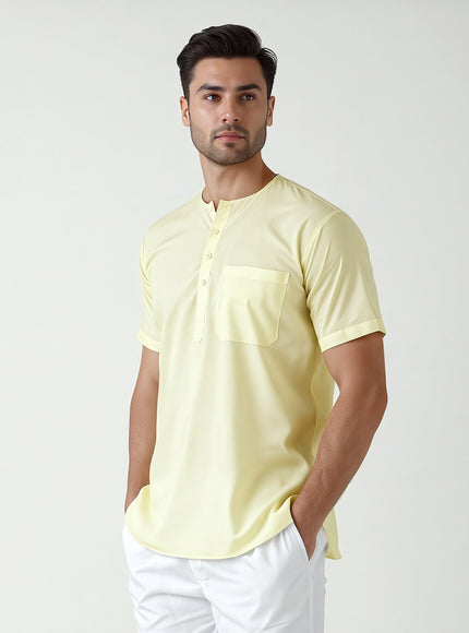 Men's Ethnic Short Kurta  100% Cotton