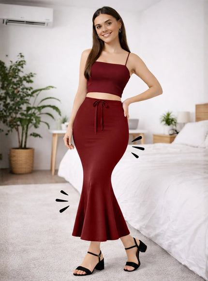 Saree Shapewear Petticoat for Women, Stretchable Cotton Blend