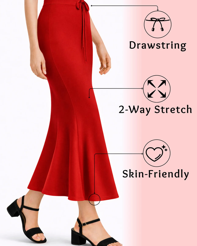 Saree Shapewear Petticoat for Women, Stretchable Cotton Blend