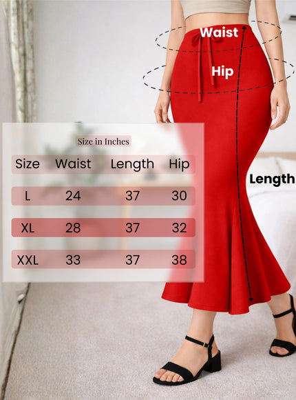 Saree Shapewear Petticoat for Women, Stretchable Cotton Blend