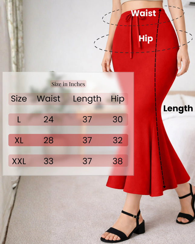 Saree Shapewear Petticoat for Women, Stretchable Cotton Blend
