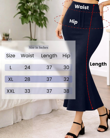 Saree Shapewear Petticoat for Women, Stretchable Cotton Blend