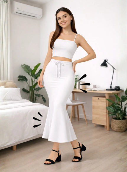 Saree Shapewear Petticoat for Women, Stretchable Cotton Blend