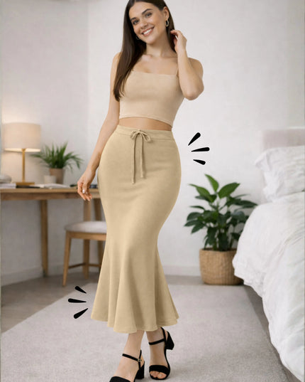 Saree Shapewear Petticoat for Women, Stretchable Cotton Blend