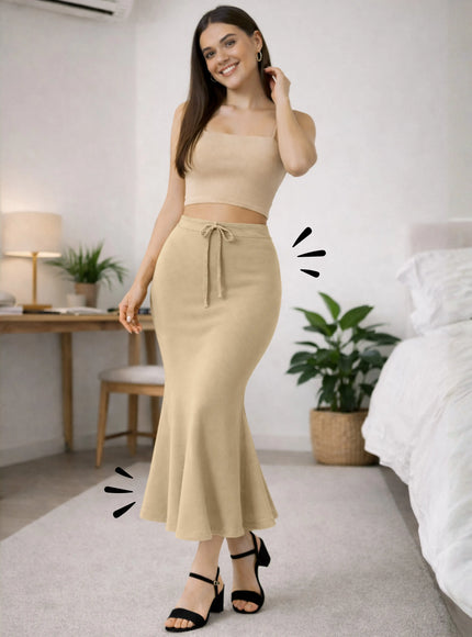 Saree Shapewear Petticoat for Women, Stretchable Cotton Blend