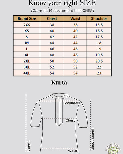 Men's Ethnic Short Kurta  100% Cotton