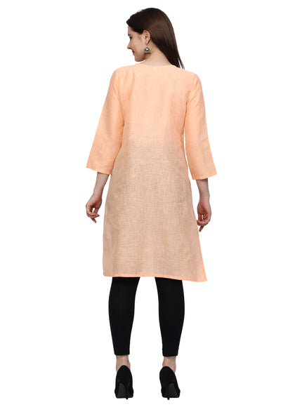 Lucknow Chikankari Regular Wear Khadi Cotton Kurti