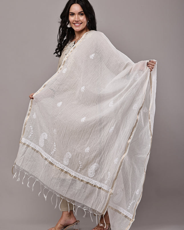 NatureThread Premium Chanderi Dupatta for Women | Elegant Ethnic & Festive Wear Dupatta