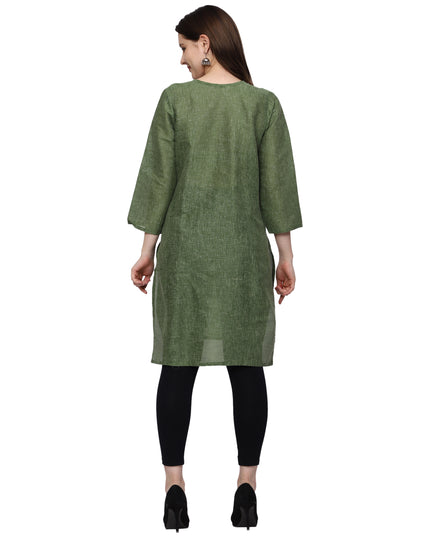 Lucknow Chikankari Regular Wear Khadi Cotton Kurti