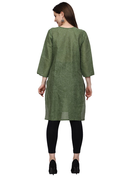 Lucknow Chikankari Regular Wear Khadi Cotton Kurti