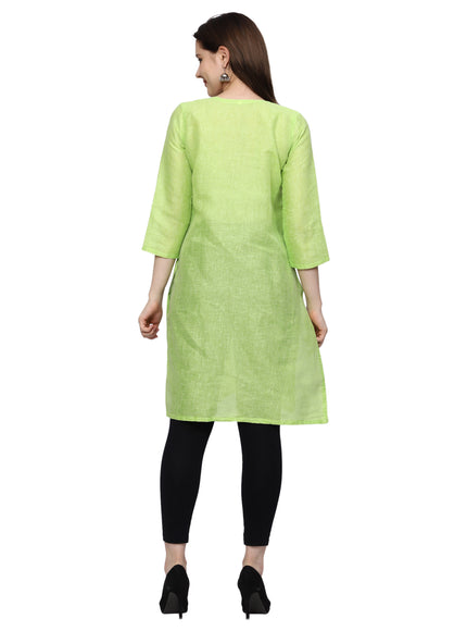 Lucknow Chikankari Regular Wear Khadi Cotton Kurti