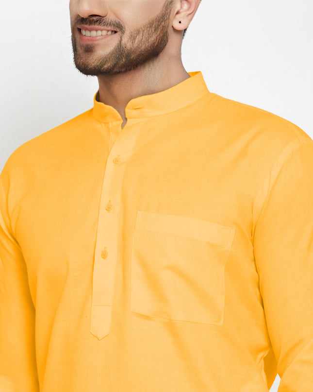 Men's Cotton Blend Kurta Pyjama Set
