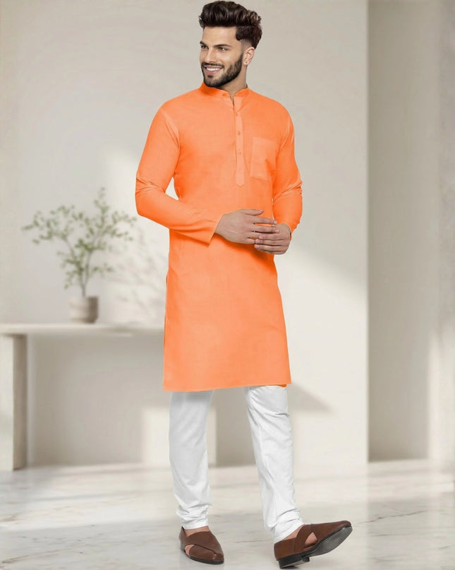 Men's Cotton Blend Kurta Pyjama Set
