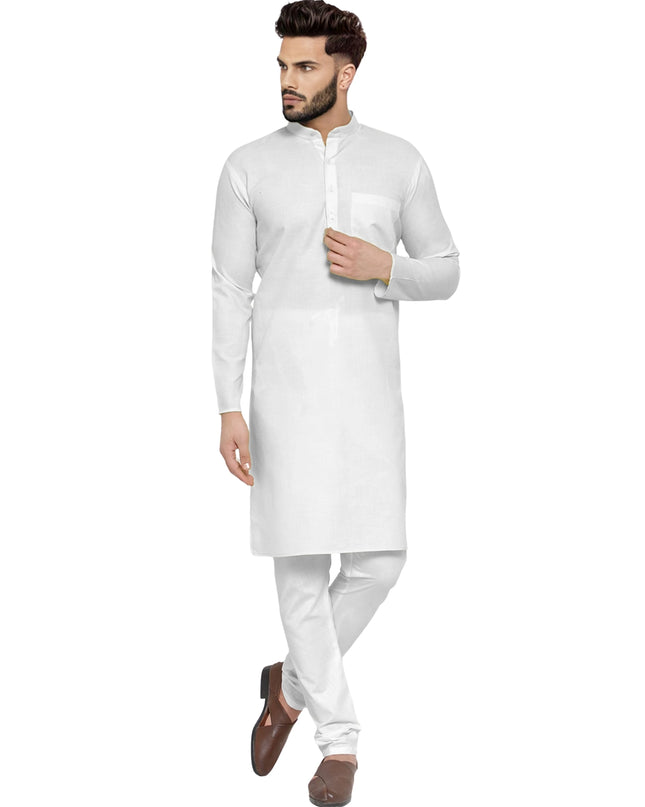 Men's Cotton Blend Kurta Pyjama Set