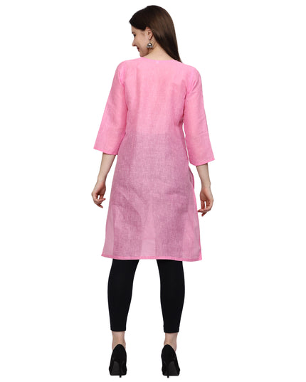 Lucknow Chikankari Regular Wear Khadi Cotton Kurti