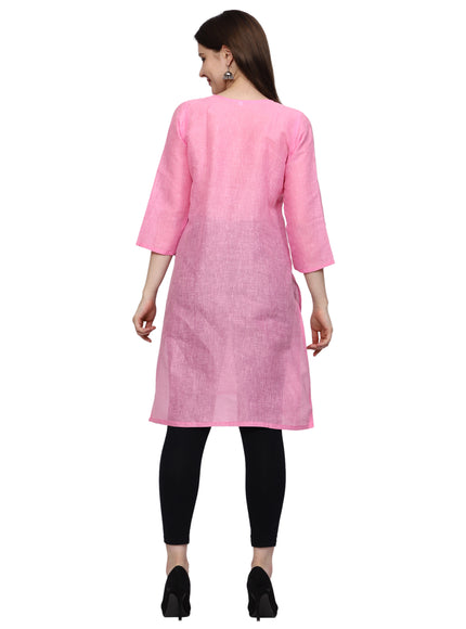 Lucknow Chikankari Regular Wear Khadi Cotton Kurti