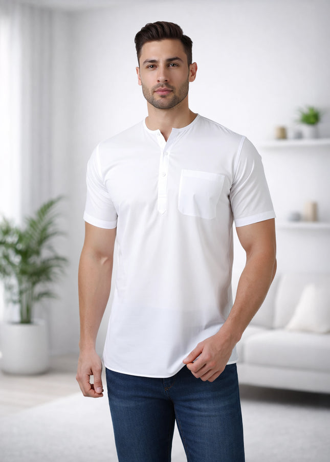 Men's Ethnic Short Kurta  100% Cotton