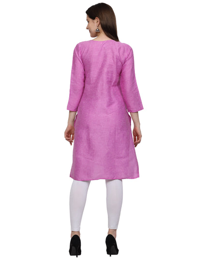 Lucknow Chikankari Regular Wear Khadi Cotton Kurti