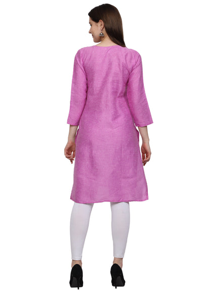 Lucknow Chikankari Regular Wear Khadi Cotton Kurti