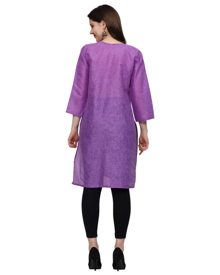 Lucknow Chikankari Regular Wear Khadi Cotton Kurti