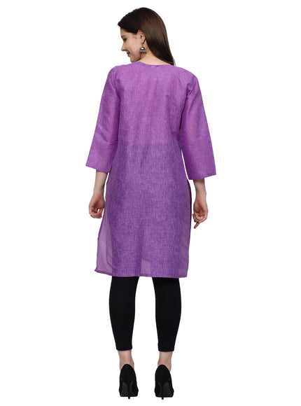 Lucknow Chikankari Regular Wear Khadi Cotton Kurti
