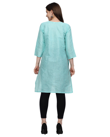 Lucknow Chikankari Regular Wear Khadi Cotton Kurti