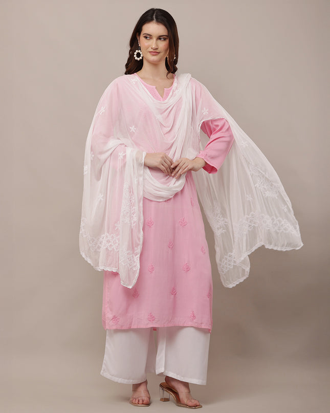Premium White Chikankari Dupatta